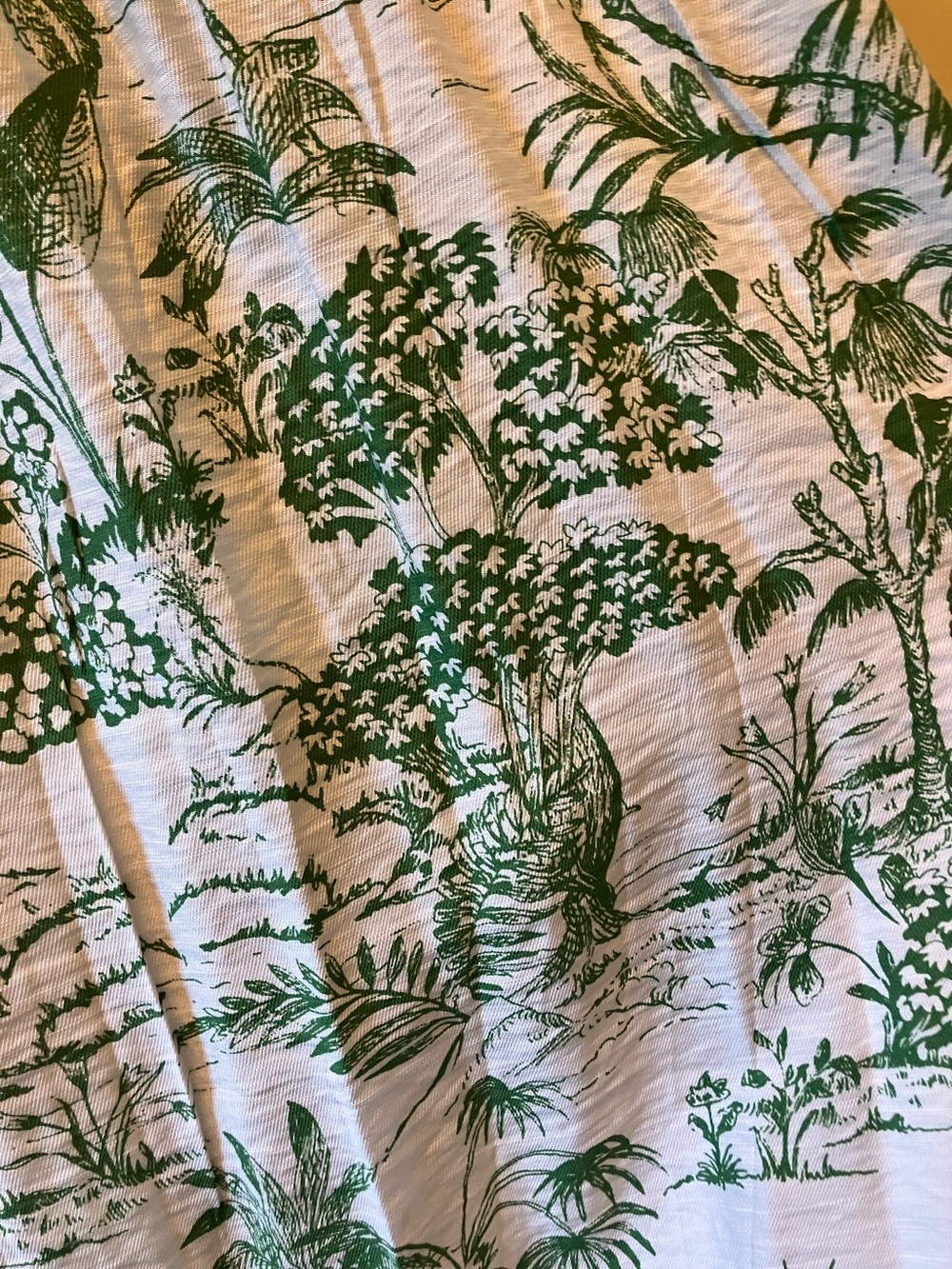bohme Green & White Tropical Tie-Shoulder Maxi Dress! Fully lined. - Picture 6 of 12